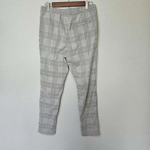 H&M Womens S‎ Small Plaid Trouser Pullon Dress Pants Elastic Waist Comfy Career - Picture 7 of 12